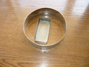 Кольцо из металла и ванночка 