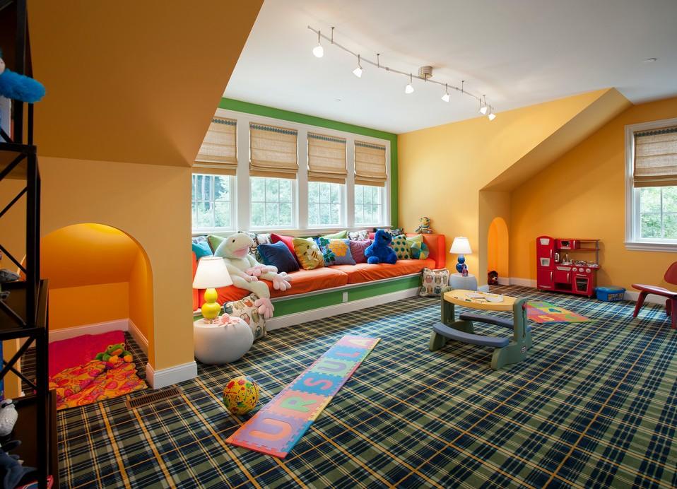 Красивый и яркий ковролин поможет украсить интерьер и создать уютную атмосферу в комнате для ребенка 