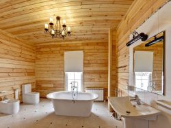 Пол в ванной в деревянном доме
