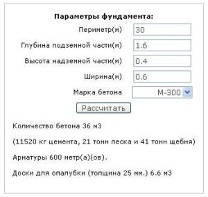 Как рассчитать требуемую кубатуру бетона для заливки фундамента
