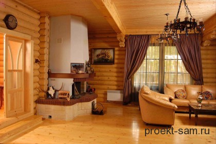 деревянный дом внутри