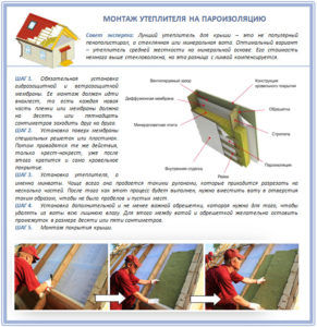 Монтаж пароизоляции