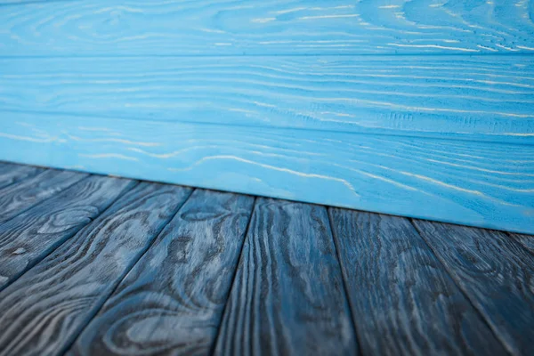 Темно Синий Шероховатый Деревянный Пол Свет Синий Деревянные Стены — стоковое фото