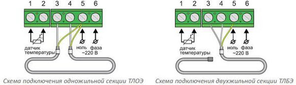 схема подключения терморегулятора теплого пола 