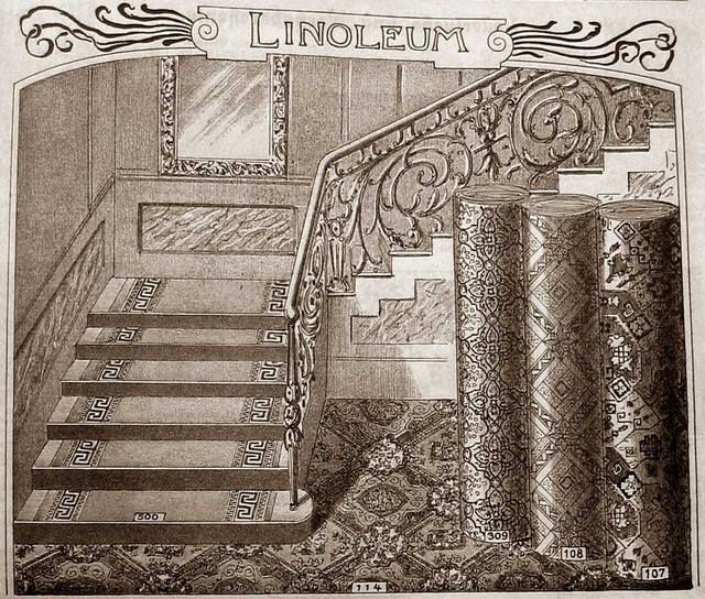 Линолеум известен человечеству со второй половины XIX века